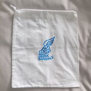 Ancient Greek Sandals White and Blue Dust Bag